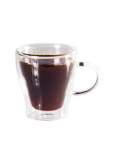 Biradlı Çift Cidarlı Kulplu Bardak 250 Ml ŞeffAF