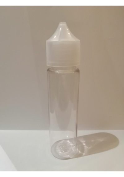 60ml Şeffaf Gorilla Şişe Beyaz Kapak, Plastik Şişe, Boş Şişe, Likit Şişesi, 100 Adet Şeffaf