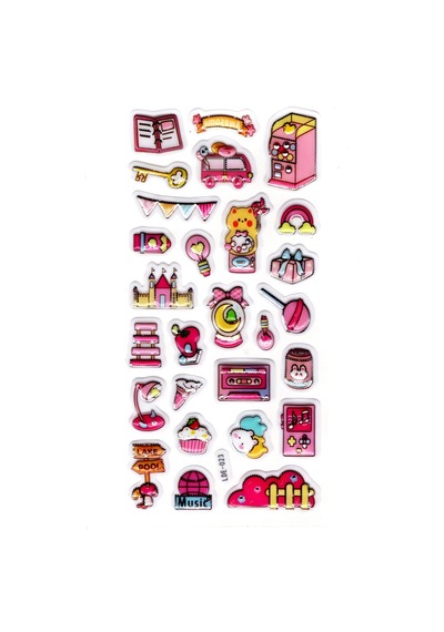 Sticker Kabartmalı Stiker Defter Planlayıcı Etiket Lde023 -19x9cm - Nostaljik Araba Şeker