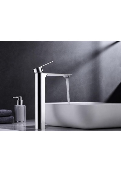 Moda Uzun Lavabo Bataryası Parlak Krom
