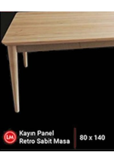 Bengimobilya Masa Retro Kayın Ahşap Panel Tabla Ve Torna Ayak Ham Masa Itinalı (396430240)
