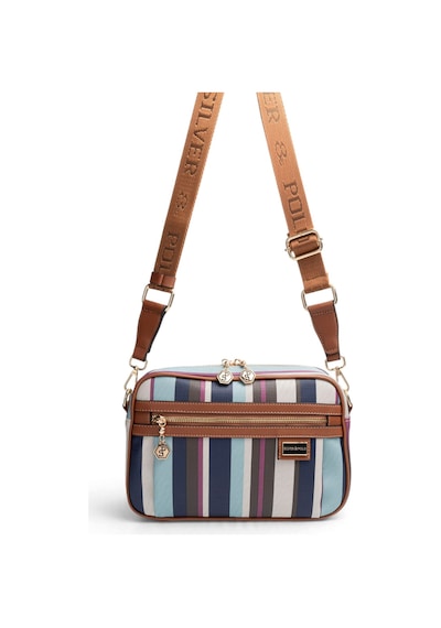 Silver & Polo Silver Polo Mix - Taba Ekose Kadın Çapraz Çanta Sp1280