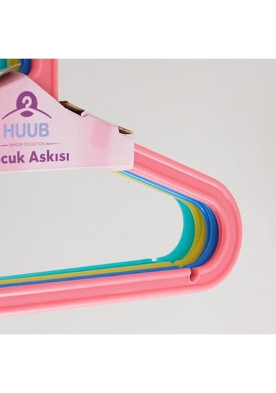 Plastik Çocuk Askısı, Elbise Askısı, Renkli Askı, Slim Askı Standart, Adet, 16 50cm