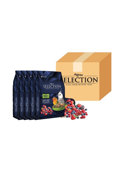 Myyem Selection Gerçek Meyve Parçalı Paraket Yemi 1kg 5 Li Pake