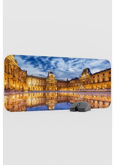 Louvre Müzesi Fransa V4 70x30 Xl Gaming Kauçuk Kaymaz Taban Mouse Pad Fare Altlığı