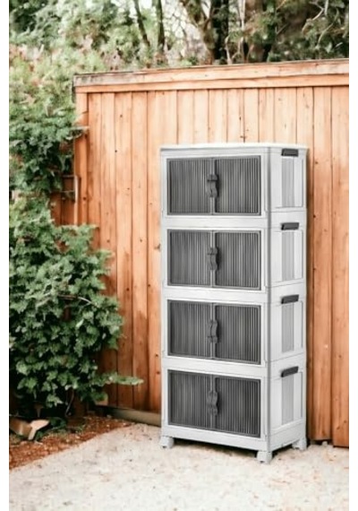 Mayaglory 4'lü Modüler Organizer Dolap Seti - Tekerlekli Ve Çok Amaçlı Saklama Çözümü, 127x54x32cm Çok Renkli