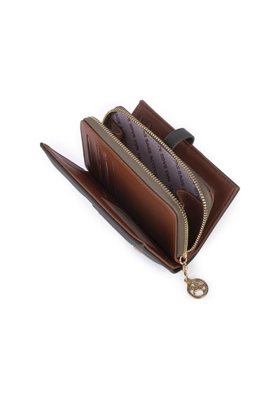 Nas Bag Kadın Orta Boy Kartlık Kağıt Para Ve Bozuk Para Tasarımına Sahip Haki Taba Dona 16x9 Cm