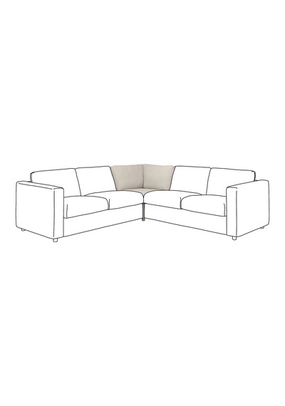 Ikea Bej Konforlu Kanepe - Köşe Kanepe Ünitesi Kılıfı