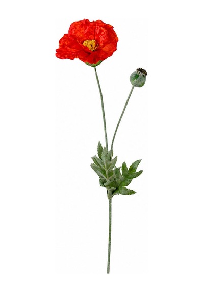 Yapay Çiçek Anemon Gelincik Dal Kırmızı 60 Cm