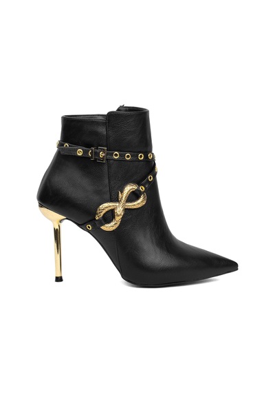 Miss Park Moda Pm170 K3030 Kadın Klasik Topuklu Bot Siyah Siyah