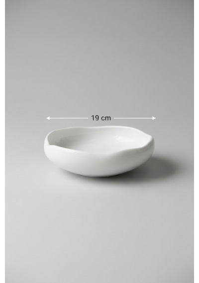 19 Cm Salata Tabak 2 Kişilik Zahra Model Şık Ve Zarif Sofra Seti Beyaz