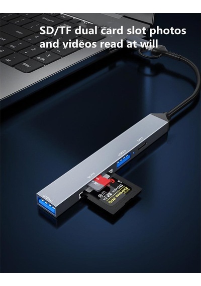 Apera NR22 5 in1 Type-c - Usb Multi Girişli Hub Dock İstasyonu