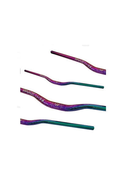 Wake Rainbow Alüminyum Gidon 31,8 Mm Riser Mtb Gidon Bisiklet Gidonu Oil Slick 78cm Gidon Yeşil