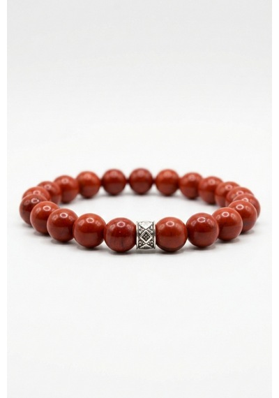 Kızıl Jasper Red Jasper Doğal Taş Bileklik - Güç, Cesaret Ve Topraklanma Taşı, Özel Tasarım,