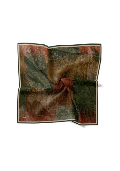 Levidor Royal Eşarp Batik Desen Zümrüt Zümrüt