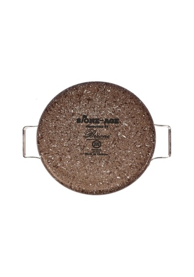 Brioni Stone-age Terra 28 Cm Çizilmez Yanmaz Yapışmaz İndüksiyonlu Derin Tencere Kahverengi
