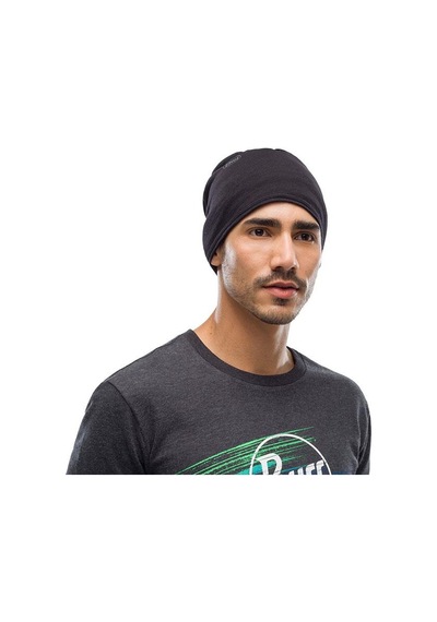 Buff Merino Lightweight Black Yün Bandana