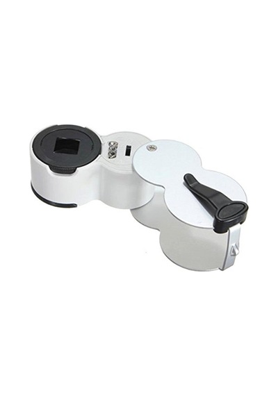 45X 22Mm Katlanır Ölçekli Optik Lens 2 Beyaz Led 1 Uv Led Işıklı