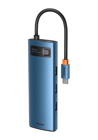 Baseus Metal Gleam 8İn1 Multifonksiyonel Hub Dock Station