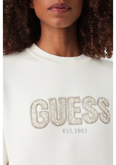 Guess Ls Cn Madeline Logo Kazak W6yr30z0978 Kadın Kazak W6yr30 Z0978 G012 Beyaz
