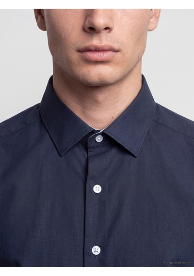 Lcw Busıness Lacivert Slim Fit Erkek Basic Gömlek