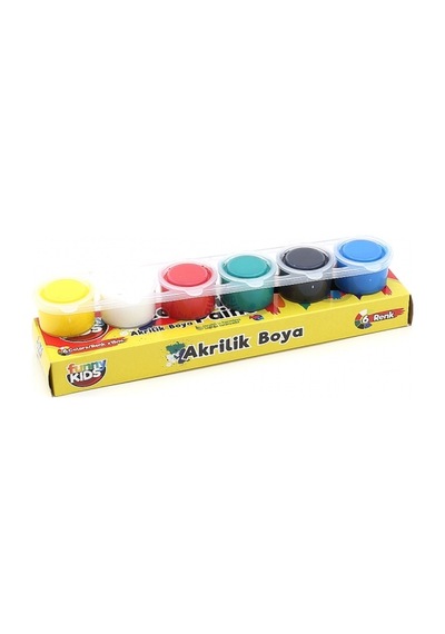 Funny Kids 6x15 ml Akrilik Boya Seti 25x35 Tuval Çocuk Boyası