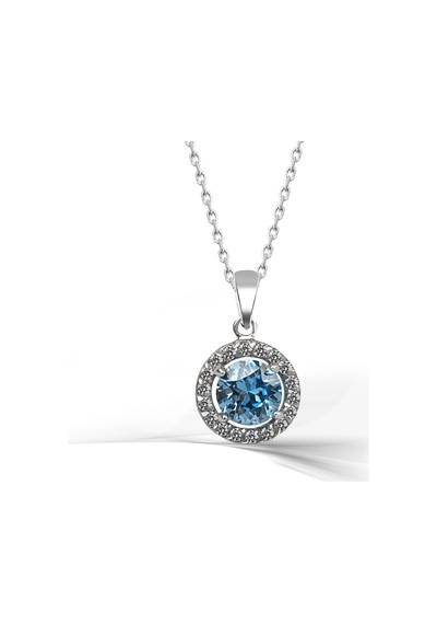 Kuyumcudükkani Zirkon Taşlı Tektaş Yüzük Kolye Küpe Seti-24102-w-blu 10 Beyaz