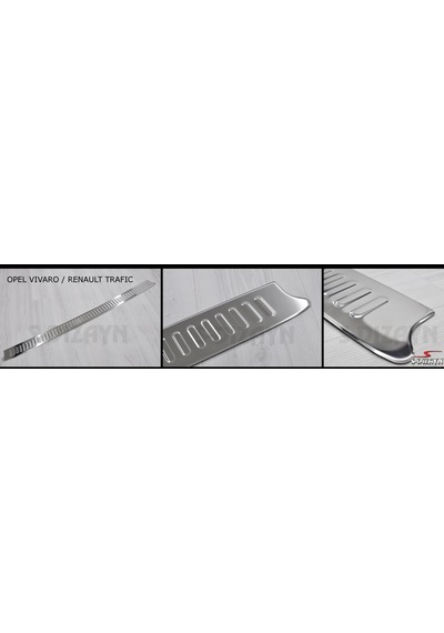 S-dizayn Renault Trafic Krom Arka Tampon Eşiği Dar Model 2001-2014 A+ Kalite