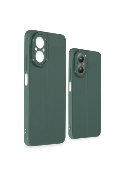 Realme 12 Lite Kılıf Auto Focus Kapak - Koyu Yeşil 0.2M-Çok Renkli