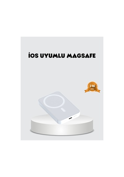 Magsafe Uyumlu Kablosuz Batarya 27w Hızlı Şarj Destekli Kompakt Güç Bankası Çok Rnekli