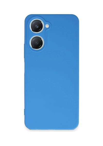 Vivo Y18 Kılıf First Silikon - Mavi Çokrenkli