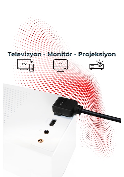 Hdmi 2.0 Ultra Hd L Tipi Ses Ve Görüntü Aktarım Kablosu 1 Metre