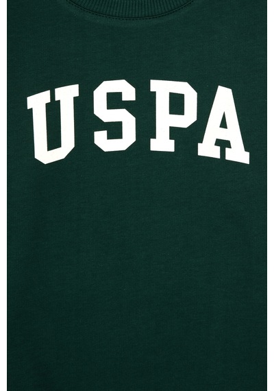 U.S. Polo Assn. Erkek Çocuk Koyu Yeşil Bisiklet Yaka Basic Sweatshirt 50313830-VR079 U.S. Polo Assn. Erkek Çocuk Koyu Yeşil Bisiklet Yaka Basic Sweatshirt 50313830-VR079
