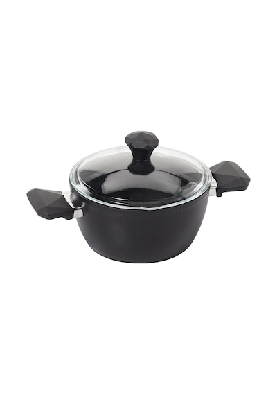 Taç Pierre Cardin 1500023290 7 Parça Diamond Cook Graniks Tencere Seti, Siyah Çok Renkli