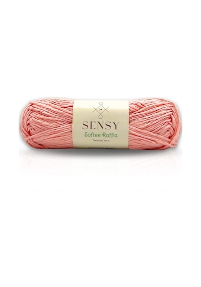 Premium Softee Raffia Yumuşak Rafya Kağıt İp Tığ İpi Tığ İşi El Örgü İp Şiş İpi Hobi İp Bebe Pembesi