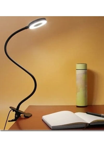 Kıskaçlı 3 Renk Masa Lambası Işık Şiddeti Rengi Ayarlanabilir Usb