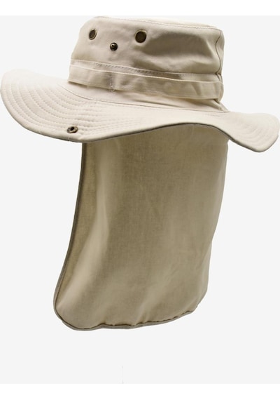 Külah Outdoor Uv Güneş Koruyucu Şapka Bej Lejyoner Safari Şapkası - Bej