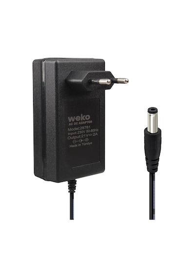 Ayt 21 Volt 2 Amper 5.5x2.5 Mm Uçlu Kırmızı Yeşil Ledli Priz Tipi Şarjlı Matkap Adaptörü Şarj Cihazı Aleti