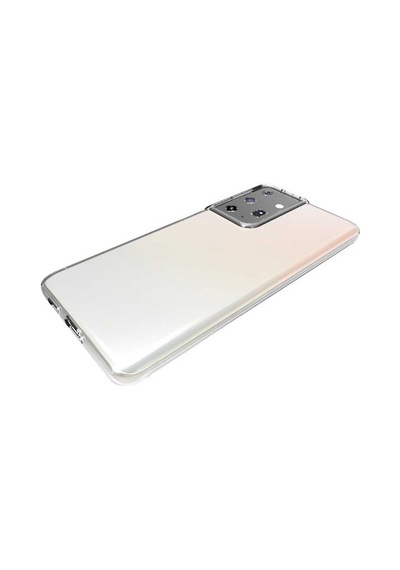 Kilifone - Galaxy S21 Ultra Uyumlu - Kılıf Şeffaf Soft Slim Fitt Süper Silikon Kapak - Şeffaf