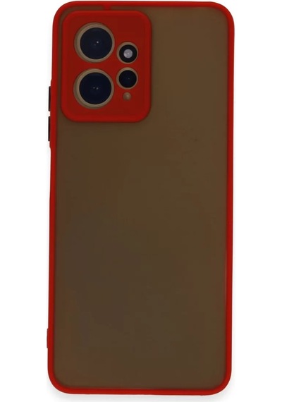 Newface Xiaomi Redmi Note 12 4g Kılıf Montreal Silikon Kapak - Kırmızı