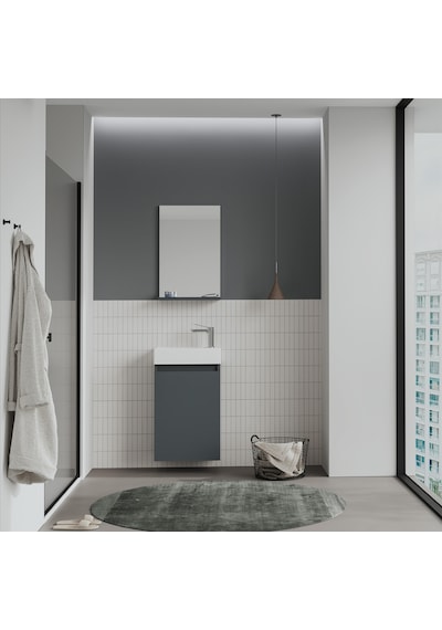 Orka Conza 45 Cm Antrasit Banyo Dolabı Takımı Antrasit