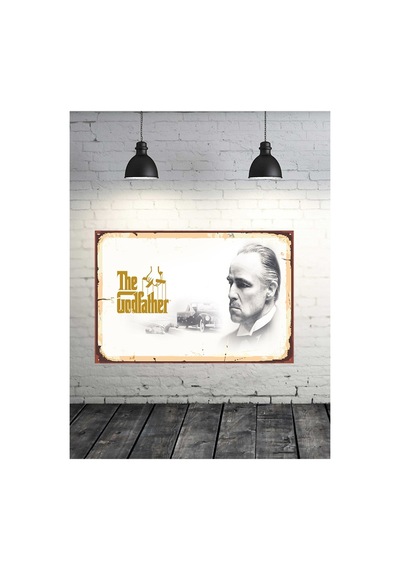 The Godfather 20x30 Cm Retro Ahşap Tablo Çok Renkli - 743297065 Çok Renkli