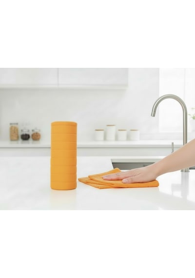 Pureza Turuncu Rulo Mikrofiber Temizlik Bezi 30x30 Cm 20'li- Mutfak, Banyo, Cam Ve Araba Için Turuncu