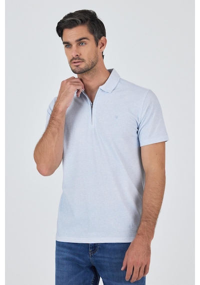Koyu Mavi Polo Yaka Kısa Kol Cepsiz Slim Fit Classic Tişört 1011250176 Koyu Mavi