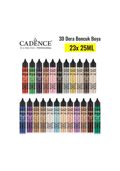 3d Boncuk Boya 23 Lü Set - Boyutlu Boya 25 Ml X 23 Adet Karışık Karışık