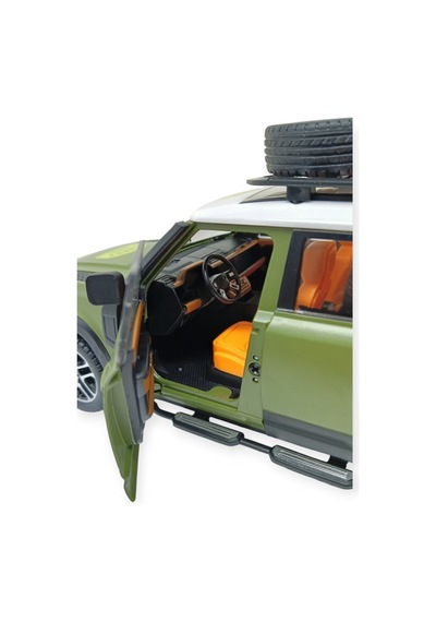Model Araçlar - Metal Sesli Off-road Araba 22 Cm - Yeşil Yeşil