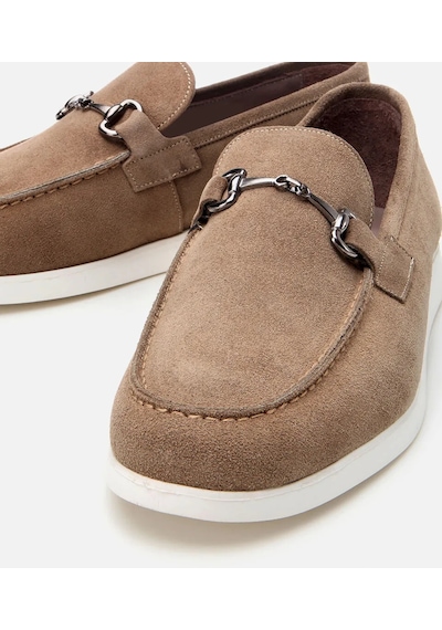 Hotiç Erkek Süet Deri Bej Toka Detaylı Günlük Loafer 02ayh305490a300 Bej