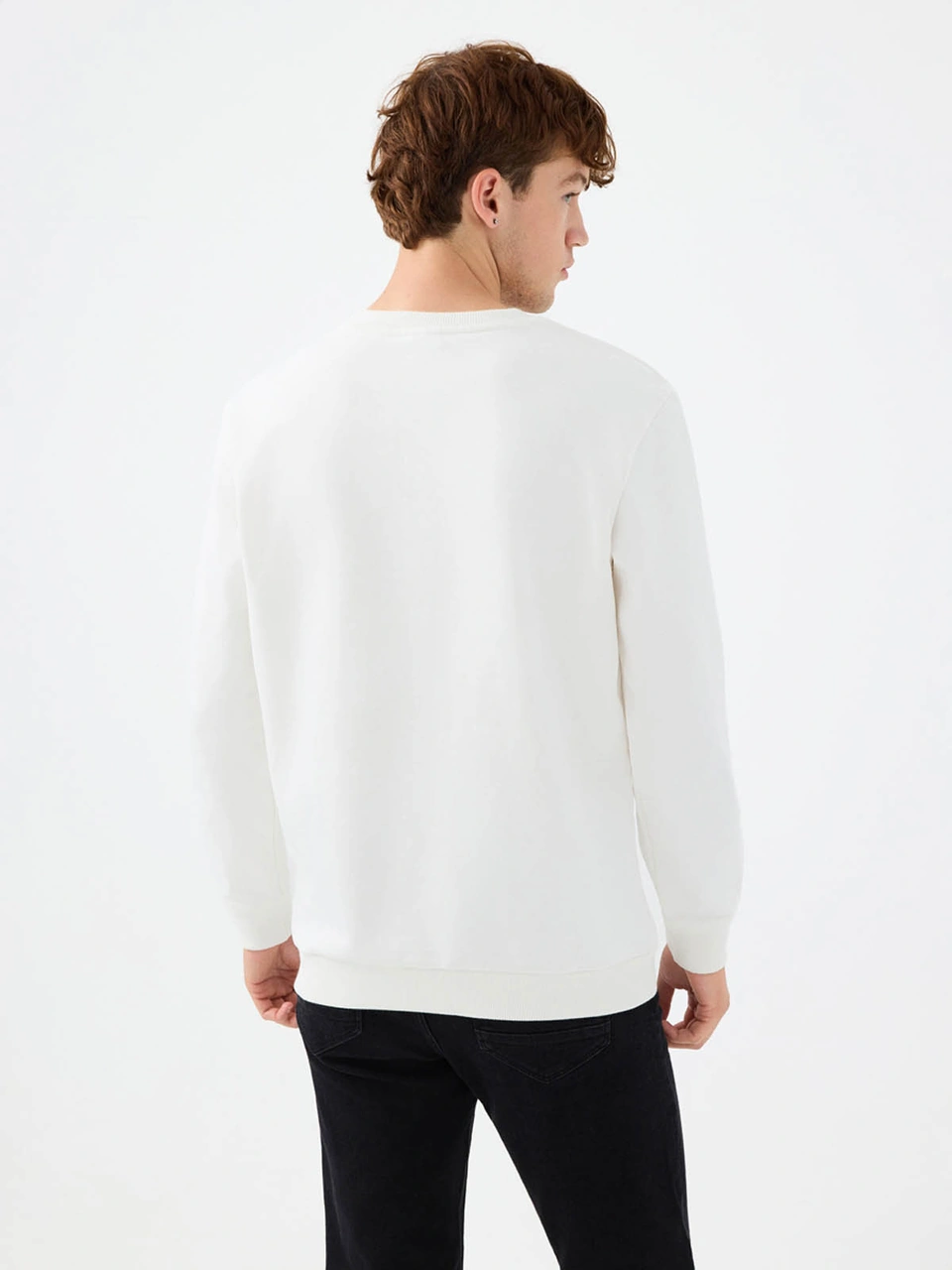 Loft Regular Fit Beyaz Erkek Sweatshirt Lf2041079 Beyaz