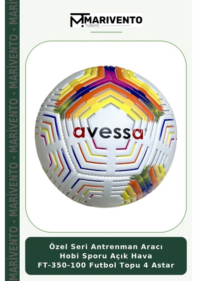 Özel Seri Antrenman Aracı Hobi Sporu Açık Hava Ft-350-100 Futbol Topu 4 Astar Çok Renkli