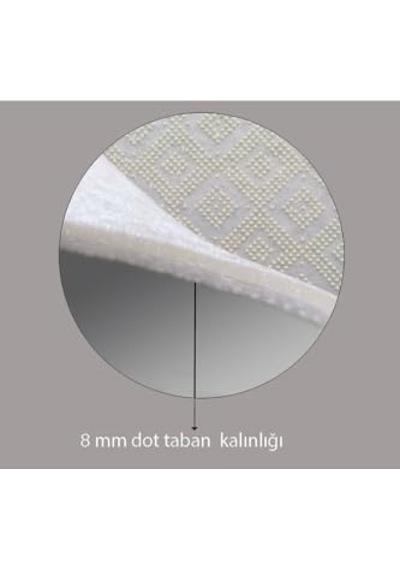 Modern Şönil Antibakteriyel Yıkanabilir Kaymaz Pamuk Tabanlı Çocuk Halısı 160x160 Çok Renkli